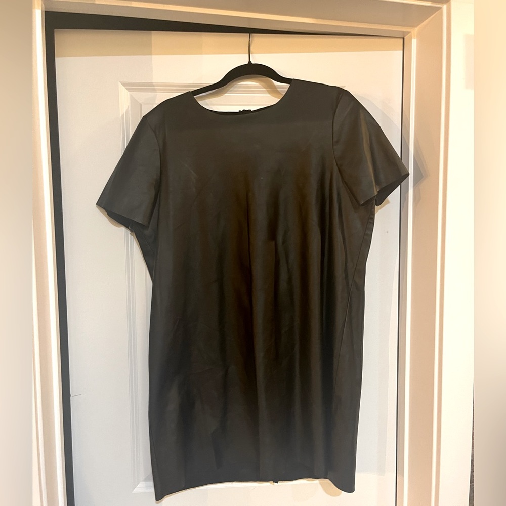 Top shop black leather dress size 12